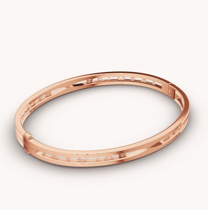 [Agudo Jewelry]ZERO 1 SPIRAL LOGO PINK GOLD BRACELET