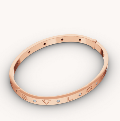 [Agudo Jewelry]ZERO 1 PINK GOLD 12 DIAMONDS BRACELET