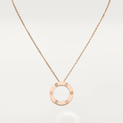 [Agudo Jewelry]LOVE NECKLACE 16MM 3 DIAMONDS