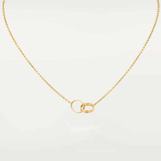 [Agudo Jewelry]LOVE NECKLACE DOUBLE RING GOLD