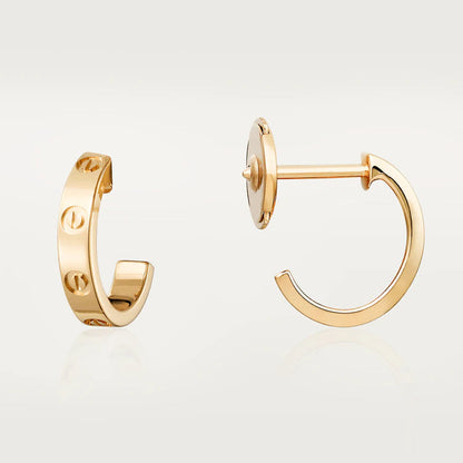 [Agudo Jewelry]LOVE EARRINGS 2.65MM PINK GOLD