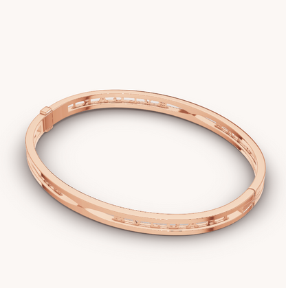 [Agudo Jewelry]ZERO 1 SPIRAL LOGO PINK GOLD BRACELET