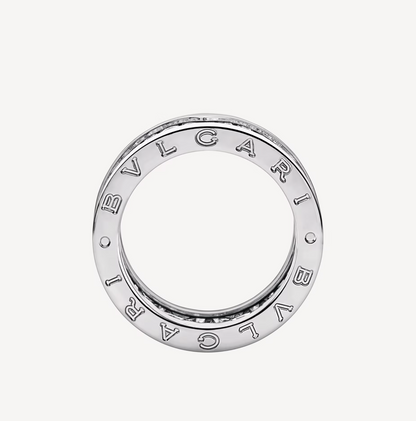 [Agudo  Jewelry]ZERO 1 WITH PAVED DIAMONDS ON THE SPIRAL RING