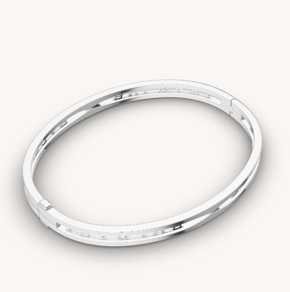 [Agudo Jewelry]ZERO 1 SPIRAL LOGO SILVER BRACELET