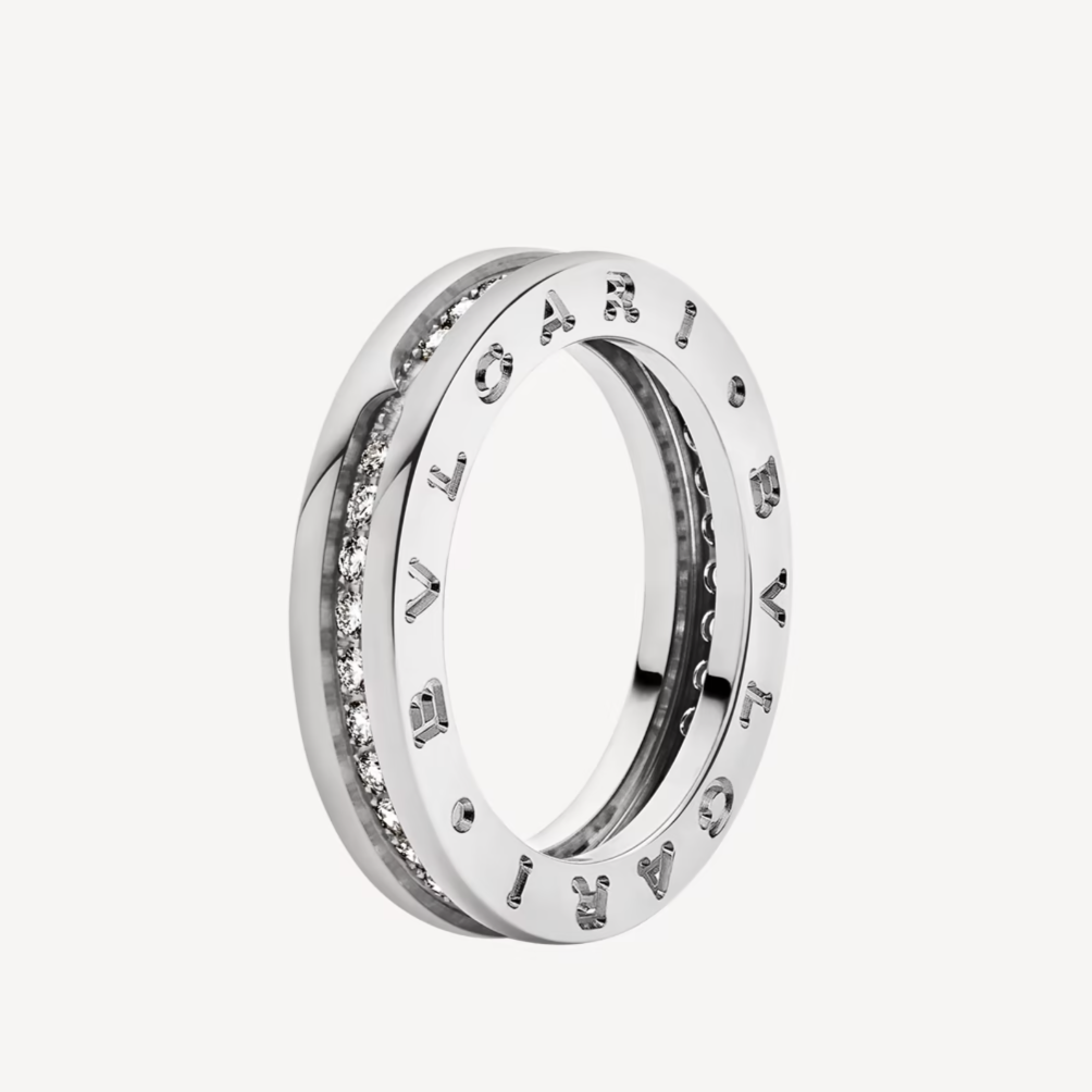 [Agudo  Jewelry]ZERO 1 ONE-BAND PAVED DIAMONDS ON THE SPIRAL RING