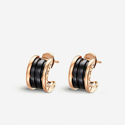 [Agudo Jewelry]ZERO 1 PINK GOLD CERAMIC EARRINGS