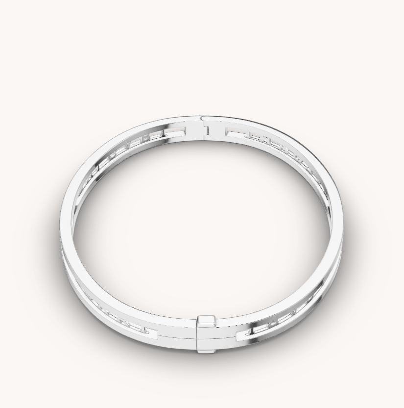 [Agudo Jewelry]ZERO 1 SPIRAL LOGO SILVER BRACELET