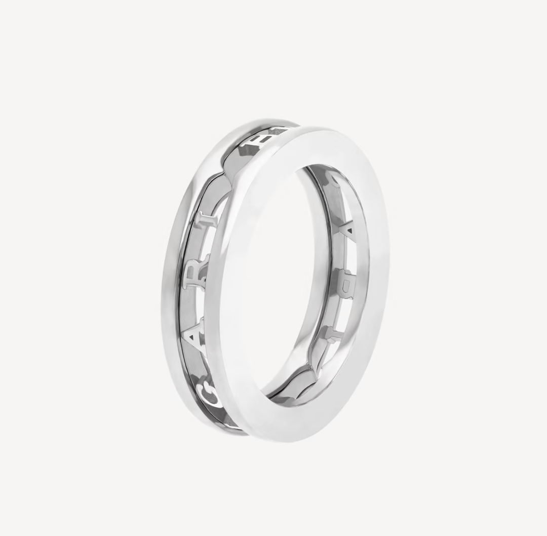 [Agudo  Jewelry]ZERO 1 ONE-BAND WITH OPENWORK LOGO SPIRAL RING