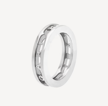 [Agudo  Jewelry]ZERO 1 ONE-BAND WITH OPENWORK LOGO SPIRAL RING