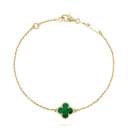 [Agudo Jewelry]CLOVER BRACELET MALACHITE 1 MOTIF