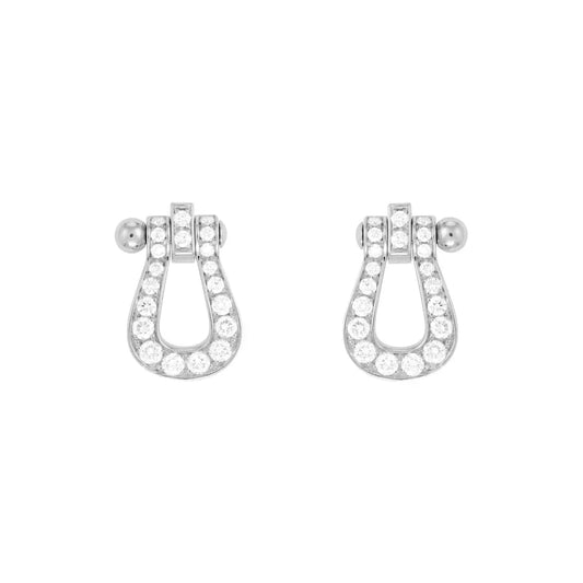 [Agudo Jewelry]FORCE 10 FULL DIAMOND STUD EARRINGS MINI MODEL