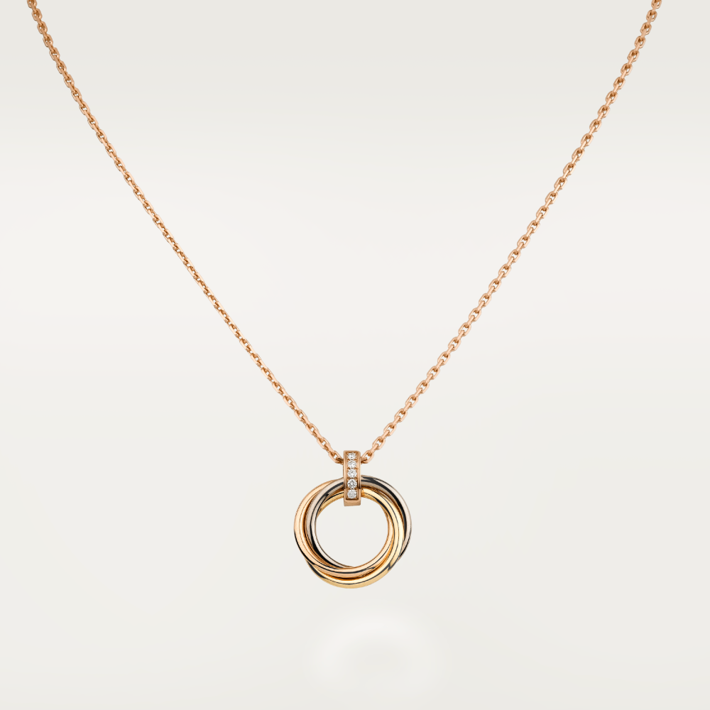 [Agudo Jewelry]TRINITY NECKLACE GOLD  DIAMONDS