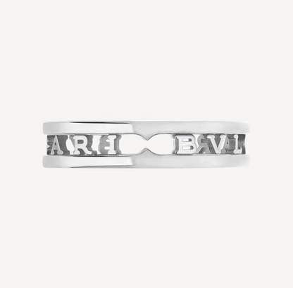 [Agudo  Jewelry]ZERO 1 ONE-BAND WITH OPENWORK LOGO SPIRAL RING