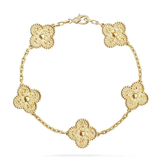 [Agudo Jewelry]CLOVER 5 MOTIFS BRONZING BRACELET