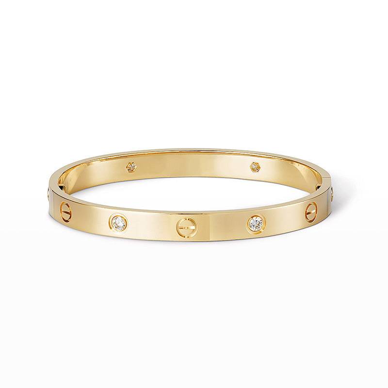 [Agudo Jewelry]LOVE BRACELET 6.1MM 4 DIAMONDS