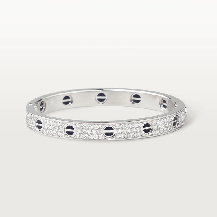 [Agudo Jewelry]LOVE BRACELET 6.1MM DIAMOND-PAVED CERAMIC