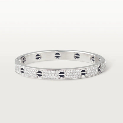 [Agudo Jewelry]LOVE BRACELET 6.1MM DIAMOND-PAVED CERAMIC