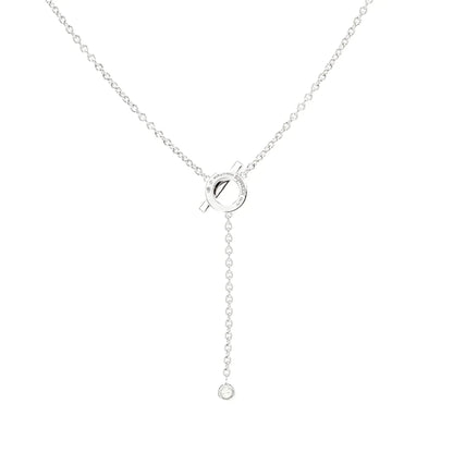 [Agudo Jewelry]FINESSE SILVER DIAMOND NECKLACE