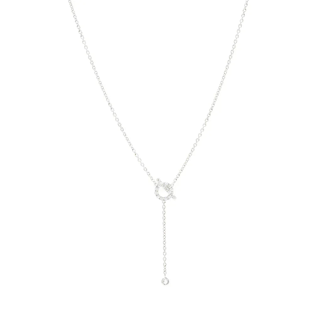 [Agudo Jewelry]FINESSE SILVER DIAMOND NECKLACE