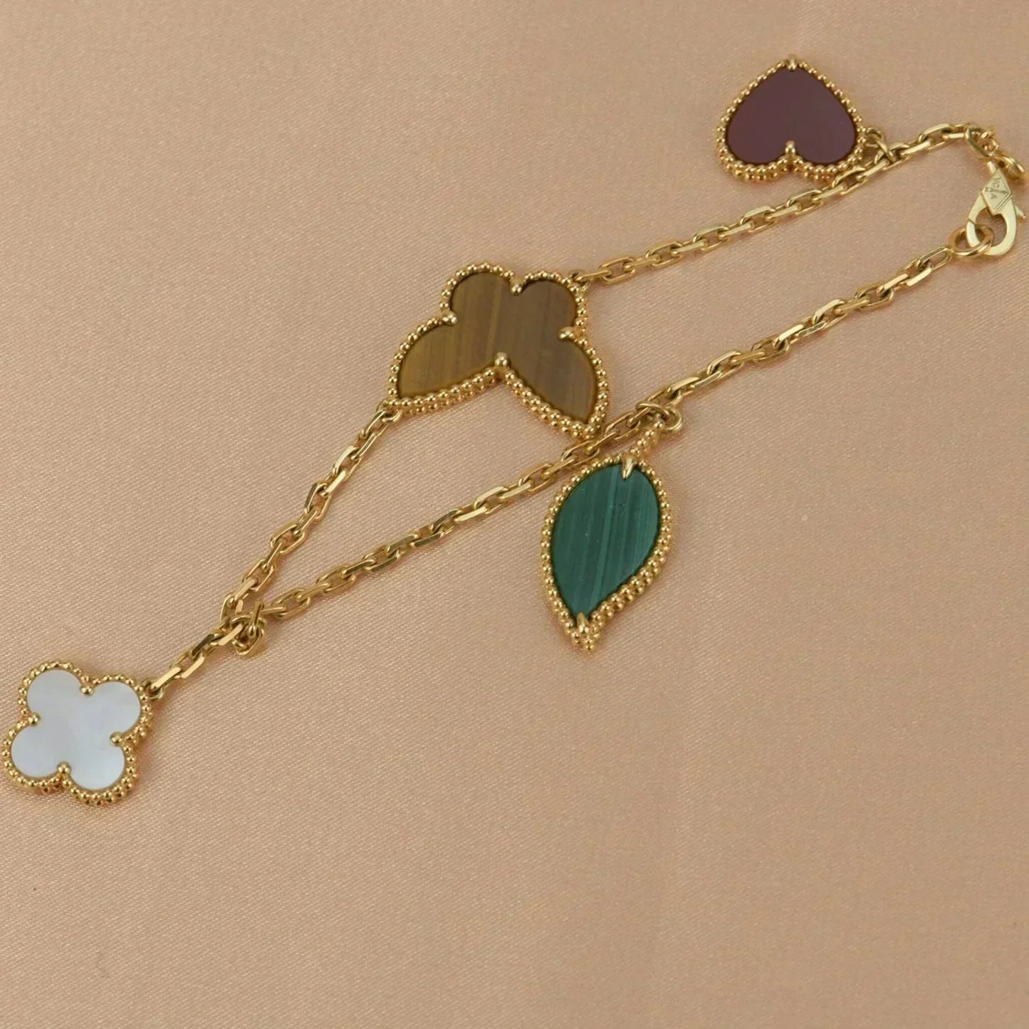 [Agudo Jewelry]LUCKY SPRING 5 MOTIF GOLD BRACELET