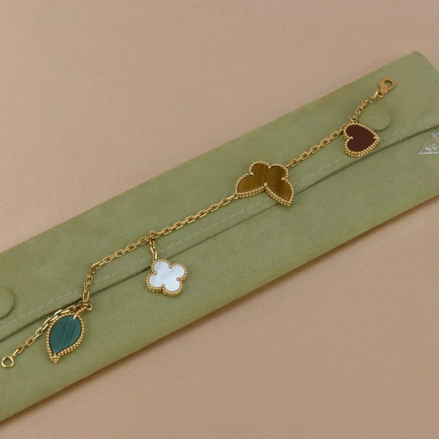 [Agudo Jewelry]LUCKY SPRING 5 MOTIF GOLD BRACELET