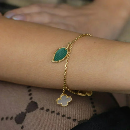 [Agudo Jewelry]LUCKY SPRING 5 MOTIF GOLD BRACELET