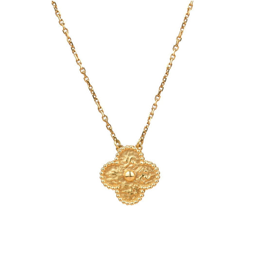 [Agudo Jewelry]CLOVER 15MM  BRONZING NECKLACE