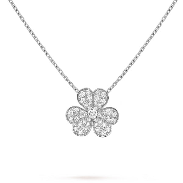 [Agudo Jewelry]CLOVER DIAMOND NECKLACE SILVER