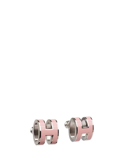 [Agudo Jewelry]MINI POP H SILVER EARRINGS PINK