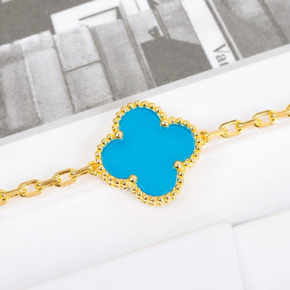 [Agudo Jewelry]CLOVER 5 MOTIFS TURQUOISE BRACELET