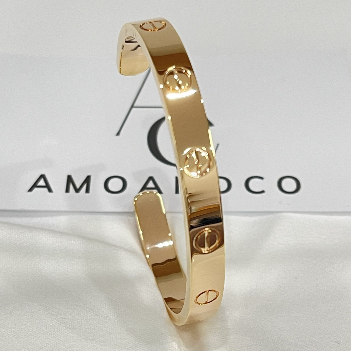 [Agudo Jewelry]LOVE BRACELET 6.1MM OPEN CUFF