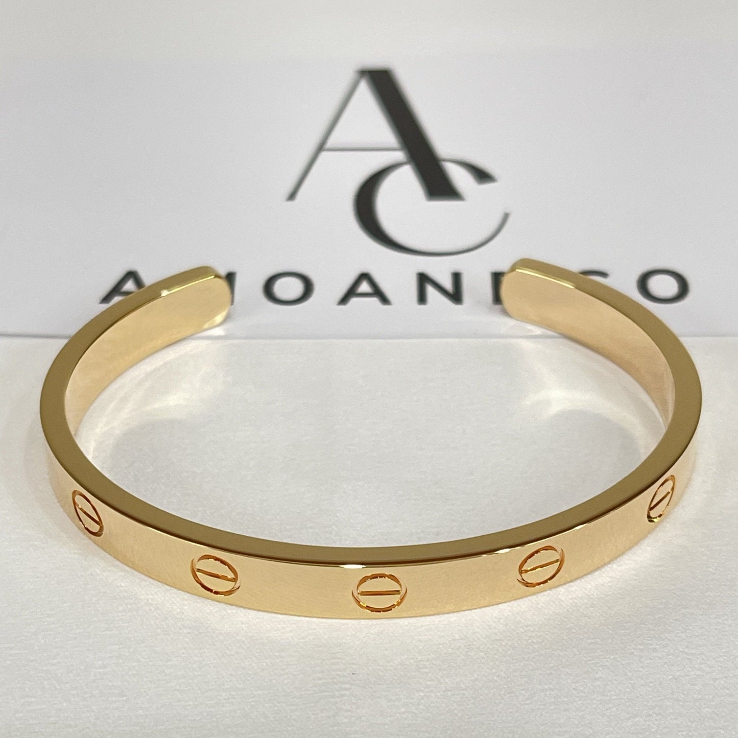 [Agudo Jewelry]LOVE BRACELET 6.1MM OPEN CUFF