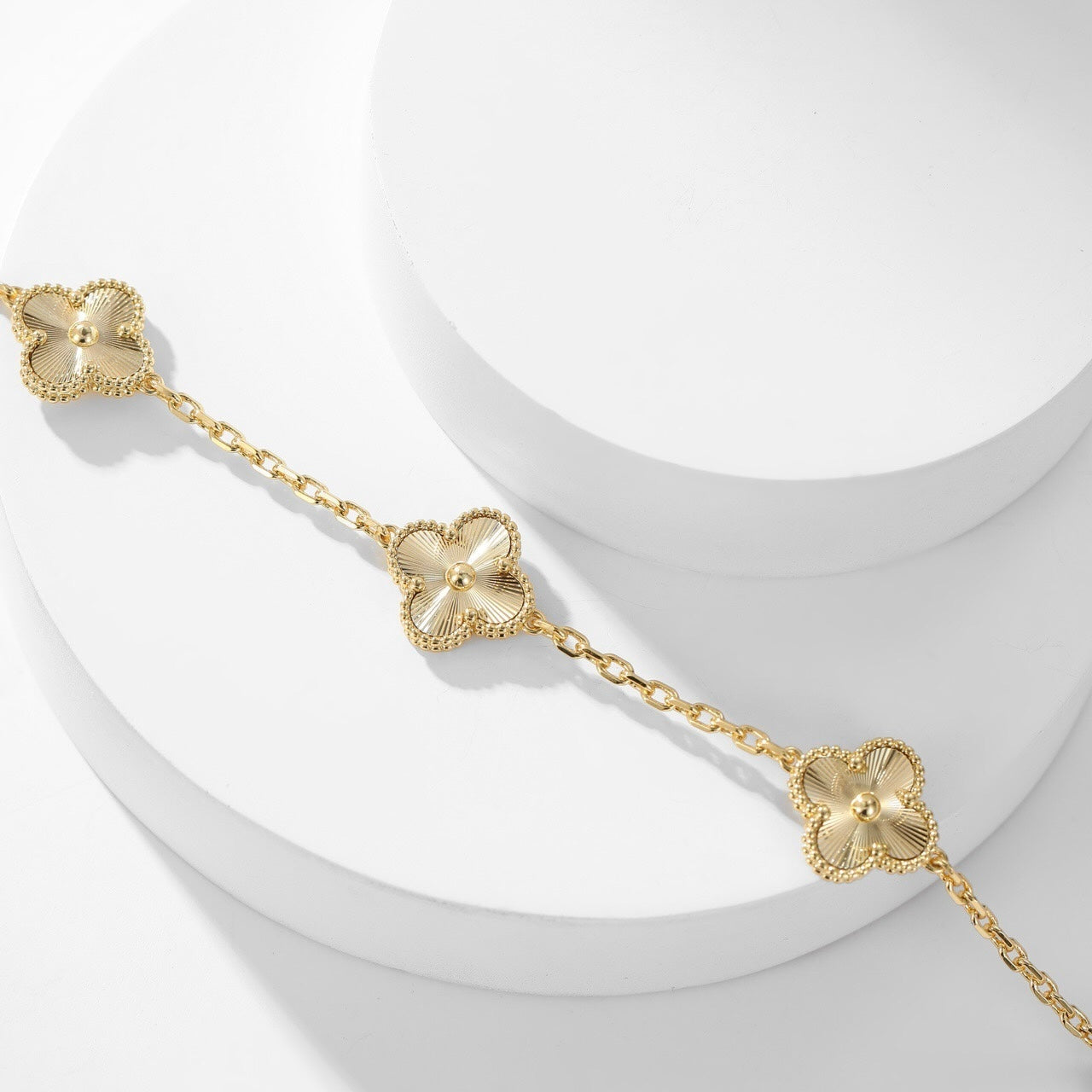 [Agudo Jewelry]CLOVER 10 MOTIFS LASER NECKLACE