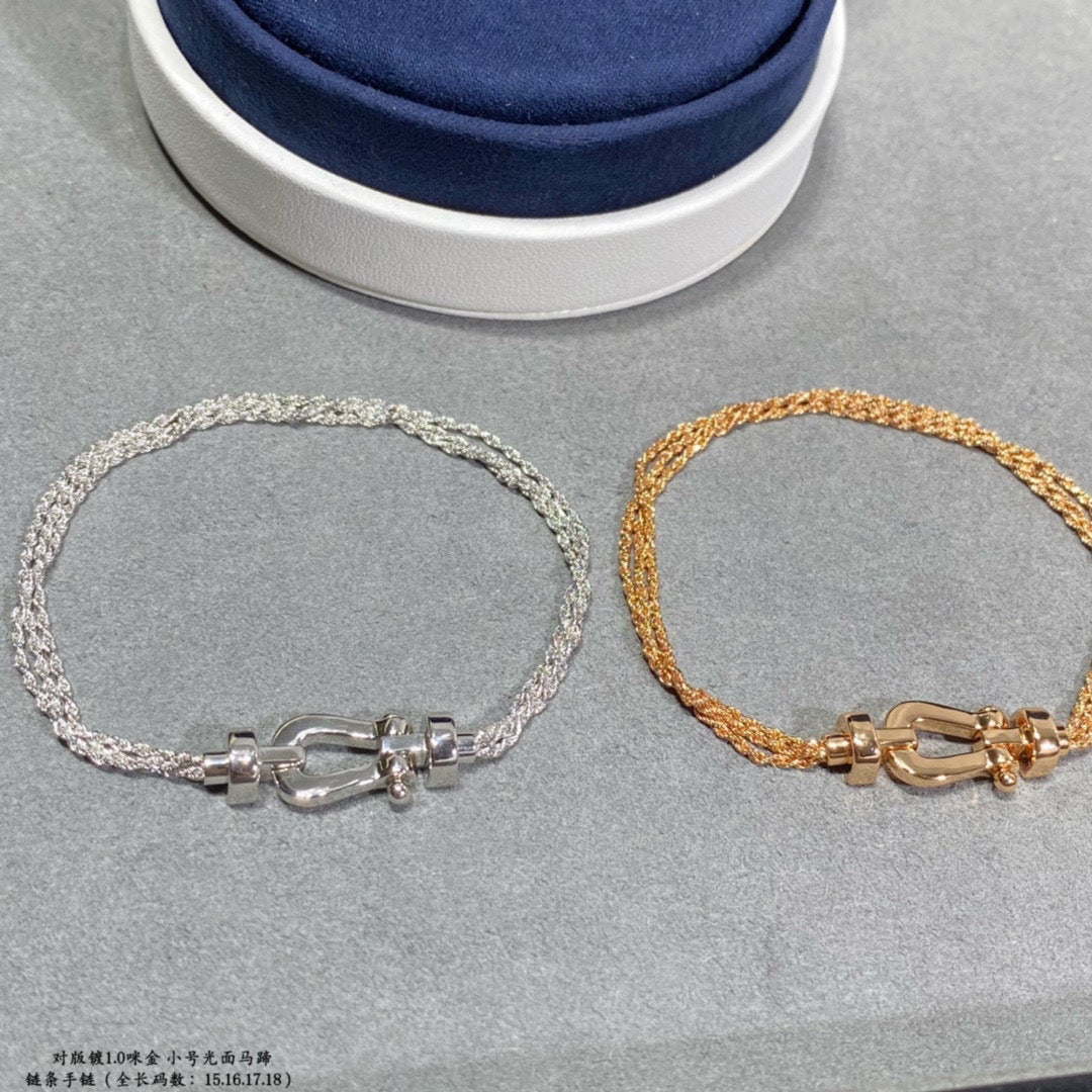 [Agudo Jewelry]FORCE SMALL HORSESHOE  DIAMOND CHAIN ROPE BRACELET