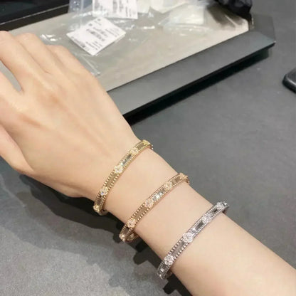 [Agudo Jewelry]CLOVER BRACELET 4MM DIAMONDS