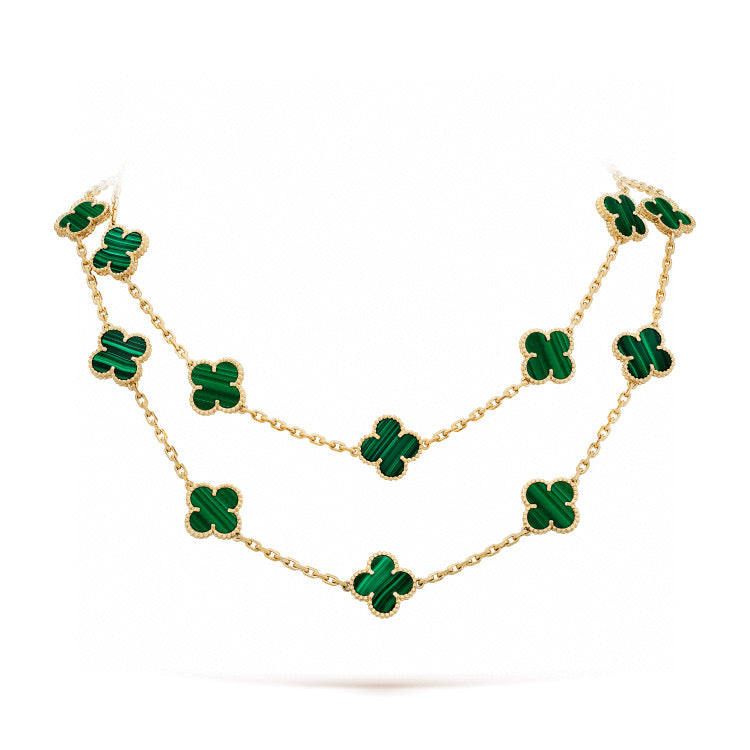 [Agudo Jewelry]CLOVER 20 MOTIFS MALACHITE GOLD