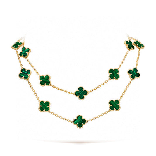 [Agudo Jewelry]CLOVER 20 MOTIFS MALACHITE GOLD