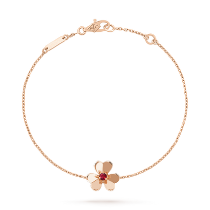 [Agudo Jewelry]FRIVOLE GOLD FLOWER PINK MALACHITE BRACELET