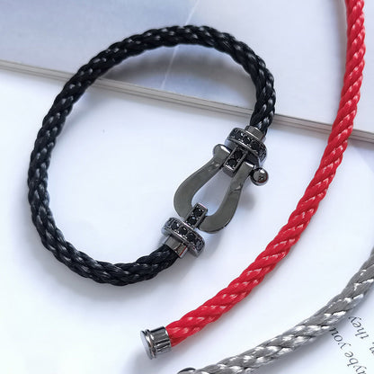 [Agudo Jewelry]FORCE LARGE SERIES HORSESHOE BLACK SAMURAI BRACELET