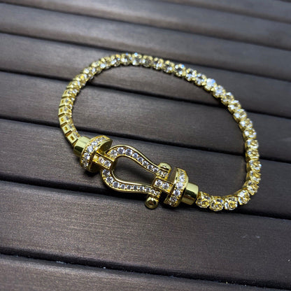 [Agudo Jewelry]FORCE  HORSESHOE  DIAMOND TENNIS BRACELET