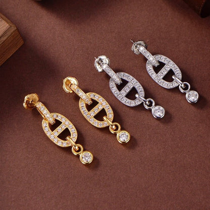 [Agudo Jewelry]HM CHAINE DIAMOND EARRINGS