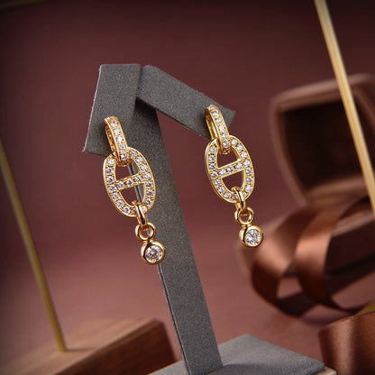 [Agudo Jewelry]HM CHAINE DIAMOND EARRINGS