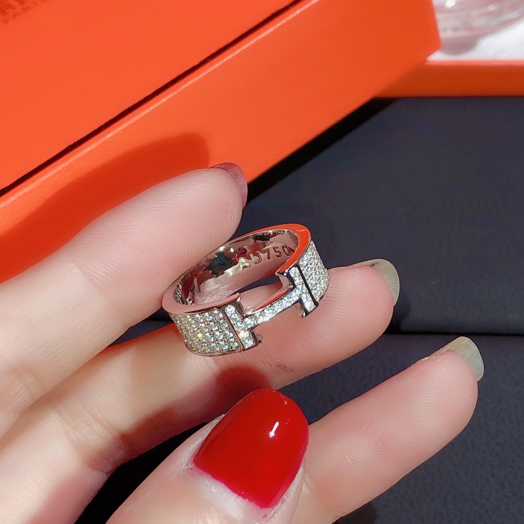 [Agudo  Jewelry]H RING FULL DIAMOND