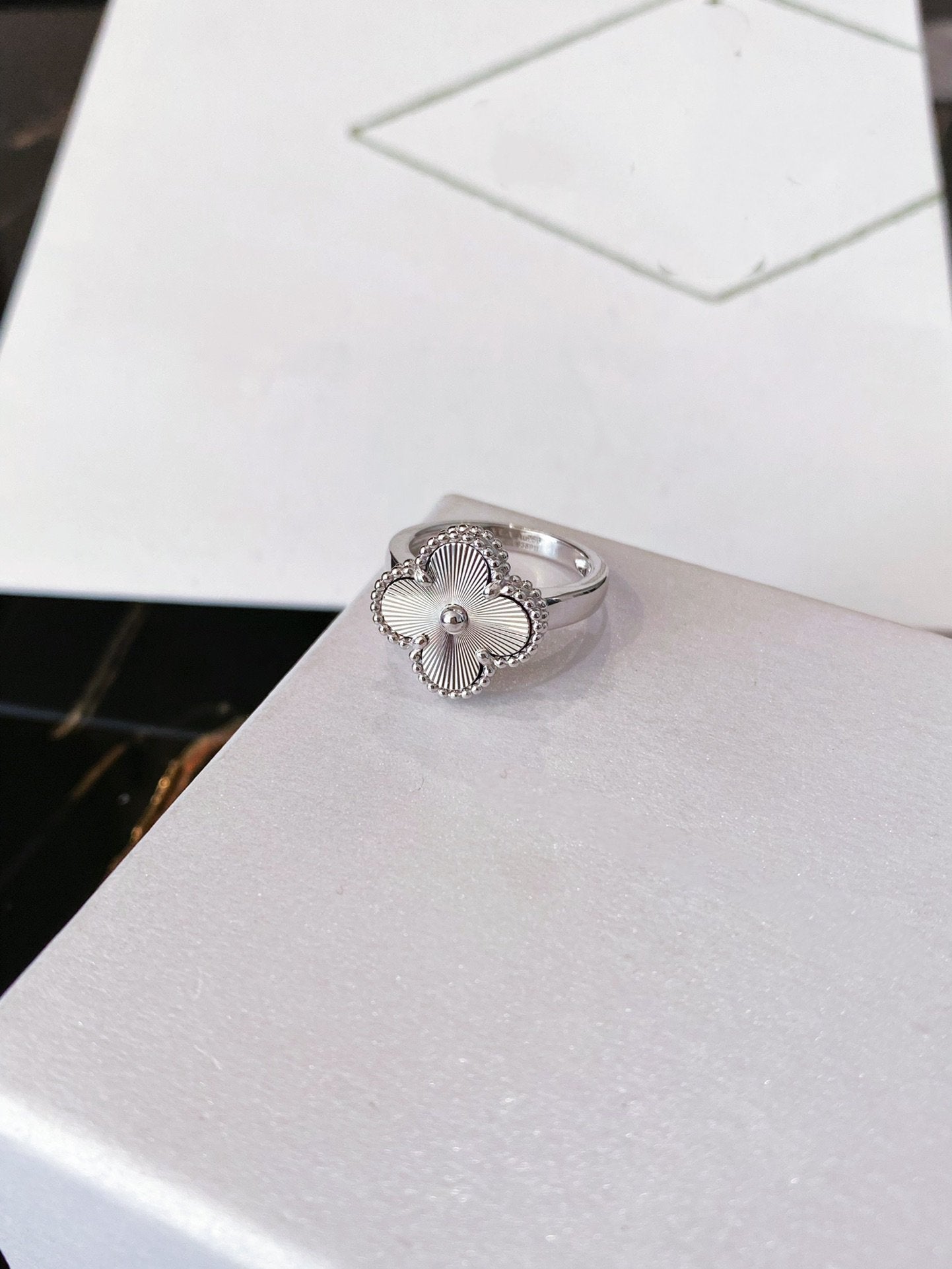 [Agudo  Jewelry]CLOVER SILVER RING