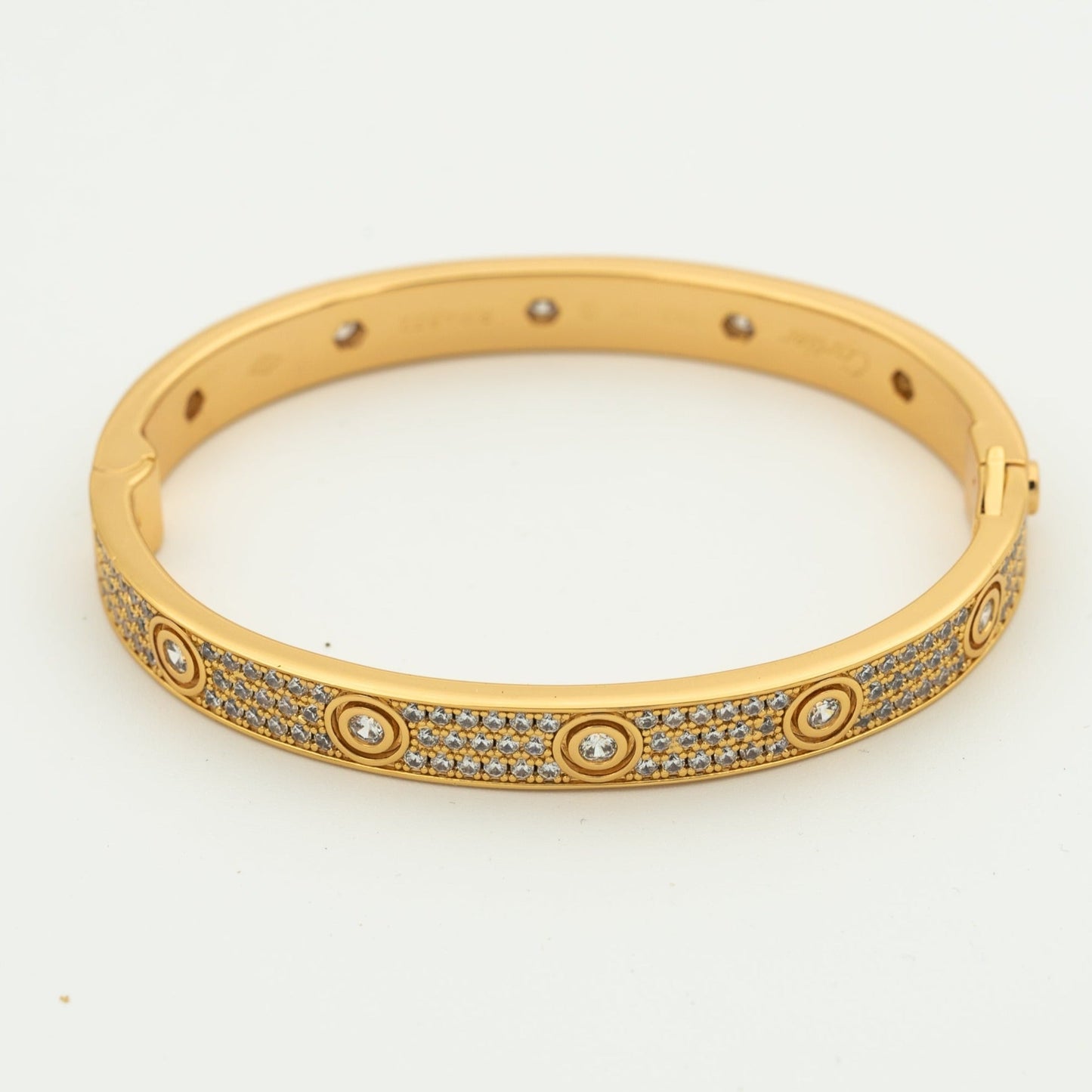 [Agudo Jewelry]LOVE BRACELET 6.1MM DIAMOND-PAVED 10 BIG DIAMONDS