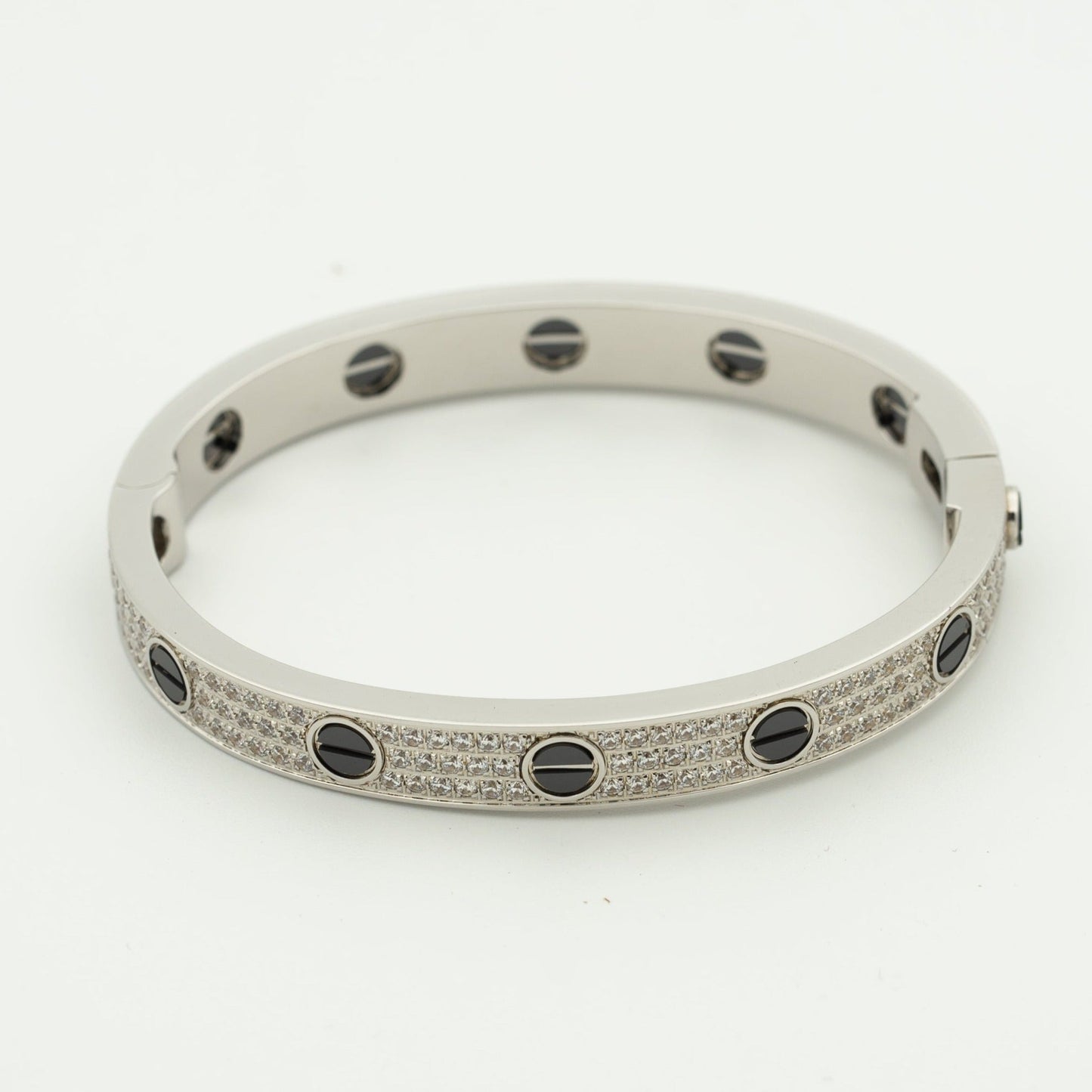 [Agudo Jewelry]LOVE BRACELET 6.1MM DIAMOND-PAVED CERAMIC