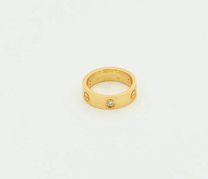 [Agudo  Jewelry]LOVE RING 5.5MM 3 DIAMONDS GOLD