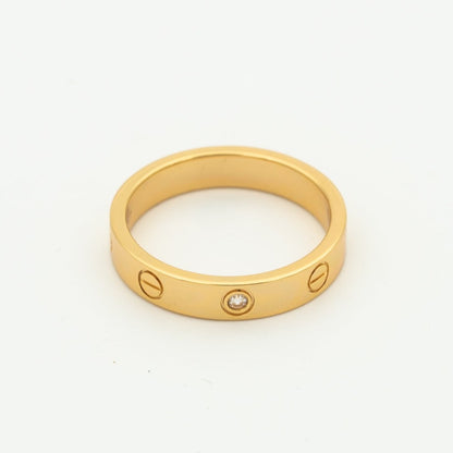 [Agudo  Jewelry]LOVE RING 4MM 1 DIAMOND PINK GOLD