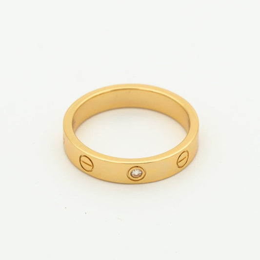 [Agudo  Jewelry]LOVE RING 4MM 1 DIAMOND PINK GOLD