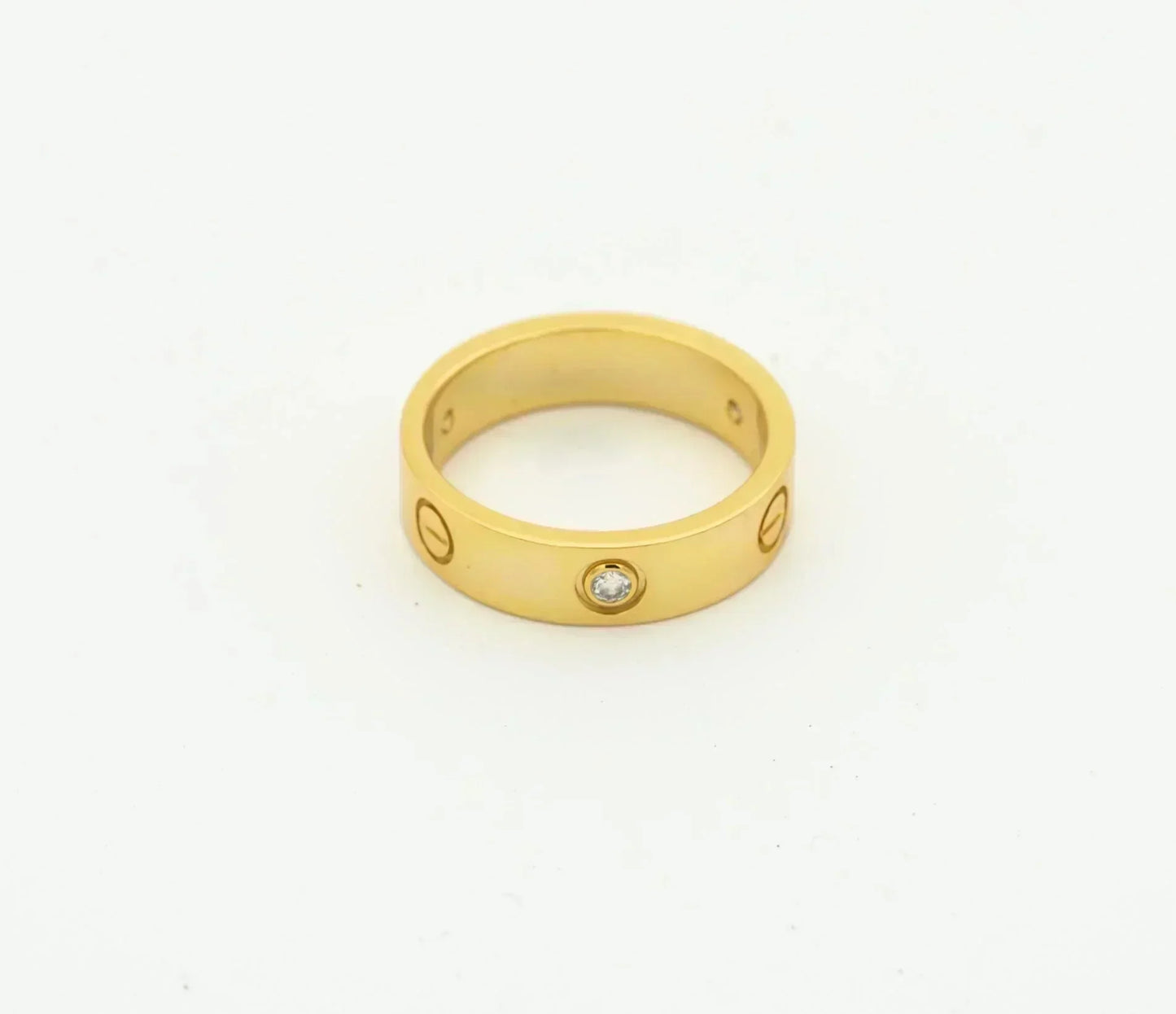 [Agudo  Jewelry]LOVE RING 4MM 1 DIAMOND GOLD